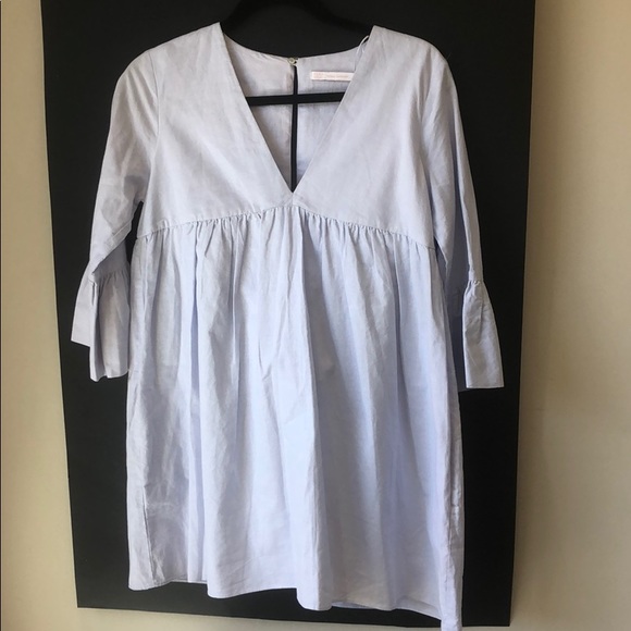 Zara jumpsuit dress with ruffled sleeves; size M. - Picture 4 of 10